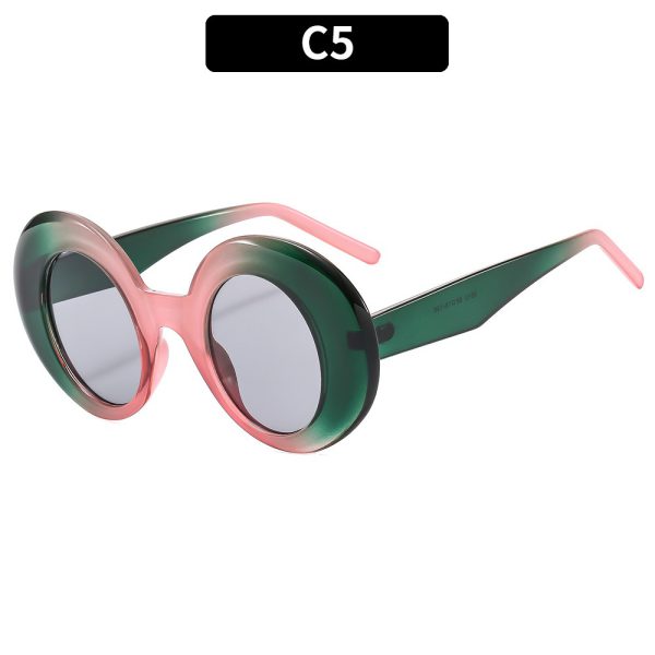 Round women's sunglasses cross slimming sunglasses holiday sunglasses - Image 5