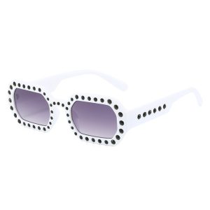 Personalized diamond inlaid sunglasses, small frame sunglasses, sunglasses for women