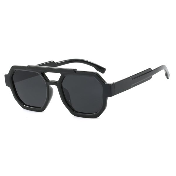 New personalized double beam polygonal sunglasses, pilot sunglasses, and trendy sunglasses - Image 5