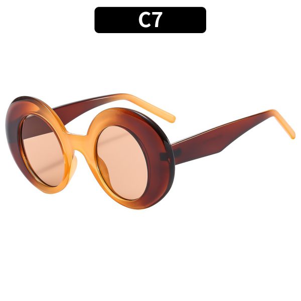 Round women's sunglasses cross slimming sunglasses holiday sunglasses - Image 3