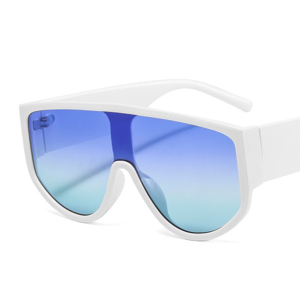 Sunglasses with colorful large frame, personalized retro sunglasses, integrated lenses, sunglasses - Image 3