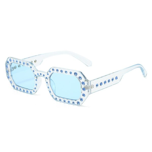 Personalized diamond inlaid sunglasses, small frame sunglasses, sunglasses for women - Image 2