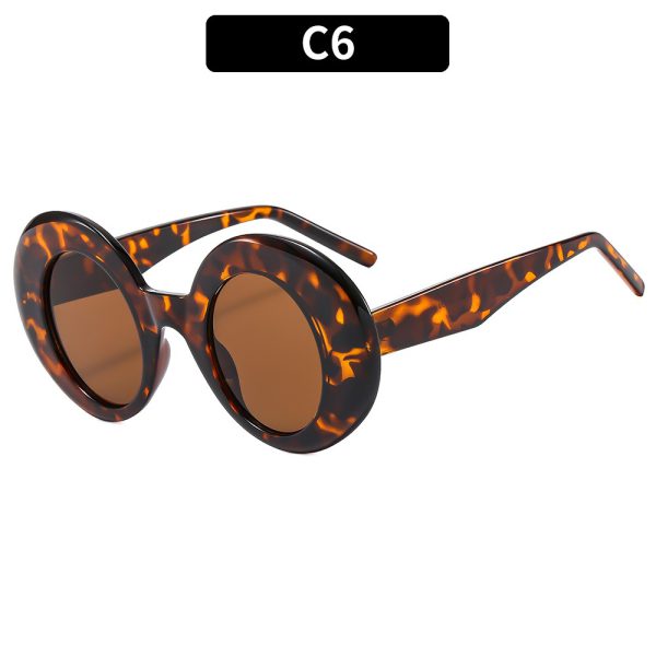 Round women's sunglasses cross slimming sunglasses holiday sunglasses - Image 4