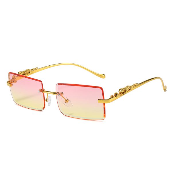 New Rimless Square Sunglasses Trendy Sunglasses Fashion Sunglasses - Image 5