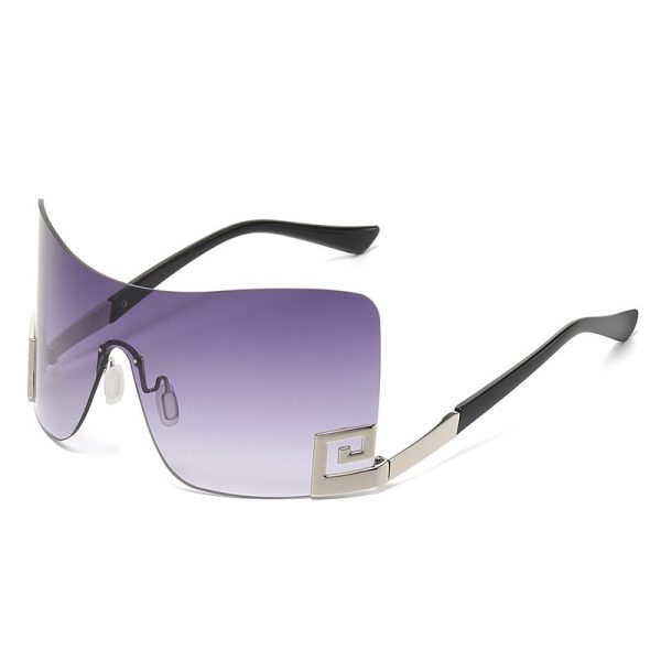 Large frame integrated sunglasses and sunglasses - Image 3