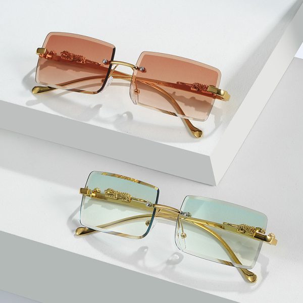 New Rimless Square Sunglasses Trendy Sunglasses Fashion Sunglasses - Image 2