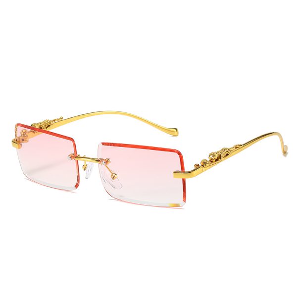 New Rimless Square Sunglasses Trendy Sunglasses Fashion Sunglasses - Image 3